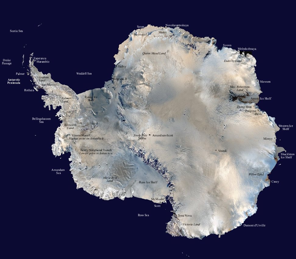 Antarctica Satellite photograph