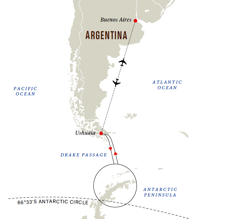 Antarctica - Exploring the Frozen Continent Map