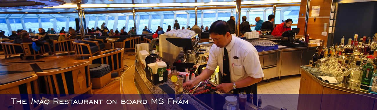 The Imaq Restaurant on board MS Fram